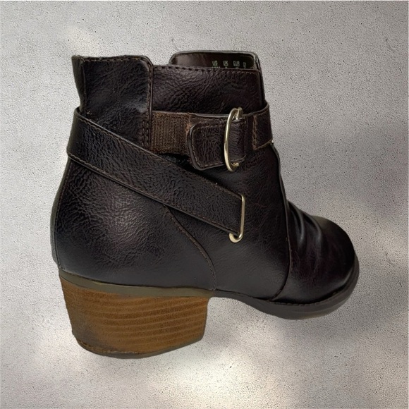 Dr Scholls Jolly Wedge Ankle Leather Zip Boots Booties - Picture 3 of 10